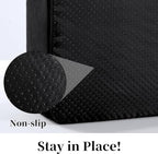 HOMBYS Foam Recliner Chair Cushions for Elderly, 4" Thick Chair Pads with Back Support for Office, Non-Slip Medium Firm Seat Cushion with Lumbar Pillow (Black, 22"x22"+13" Backrest) - Image 5
