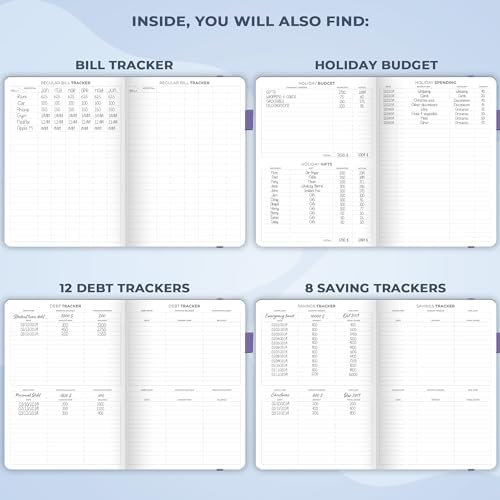 Clever Fox Budget Planner Pro with Cash Budgeting Envelopes, Periwinkle - Image 5