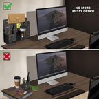 Mount-It! Desk Pegboard Organizer, 360 Rotation, Black - Image 5