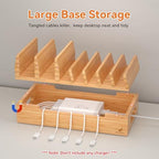 Pezin & Hulin Bamboo Charging Station for Multiple Device Phone Watch Stand - Image 3