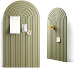 Large Arched Felt Bulletin Board 47.2''×25.5'', Olive Green by FLUXYNARA