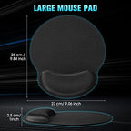 Yunsailing 8 Pack Ergonomic Mouse Pad with Wrist Rest Gel Foam,Black - Image 6