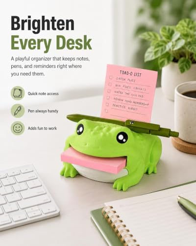 Note Toad Desk Organizer Sticky Note Holder With Three Templates - Image 3