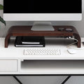 Anji Mountain Monitor Stand for Desk - Desktop Organizer & Laptop Riser, Ergonomic Monitor Riser, Space-Saving, Durable, Easy Assembly & Ideal for Home & Office, Walnut, Power Edition by AnjiMountain