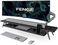 Fenge Dual Monitor Stand Riser, Wooden Desk Shelf with 2-Tier Storage by Fenge