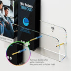 HIIMIEI Brochure Holder Wall Mount: 2-Pack Acrylic Modular Flyer Rack - Image 2