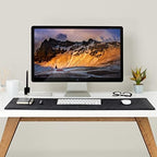 Premium Felt Desk Mat | Large 15.75" x 36" | Multifunctional Desk Pad for Home Office | Dark Gray - Image 2