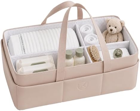 Koala Babycare Baby Diaper Caddy Organizer - Large Portable Nursery Storage Baby Basket with Handles for Newborn Essentials, Diapers, Wipes - Changing Table Caddy Organizer for Boy & Girl by KoalaBabycare