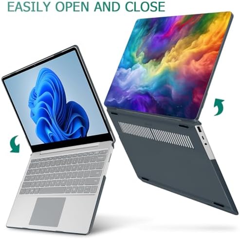Mektron Case for 13.5" Microsoft Surface Laptop 5/4/3 with Metal Palm Rest Model 1951/1868, 2019/2021/2022 Release Plastic Hard Shell Cover with Screen Protector + Keyboard Cover, Rainbow Cosmic - Image 4