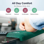 EdgeRest PostureUp L-Shaped Desk Long Wrist Rest Elbow, Forearm & Wrist Comfort Support for Table or Desk Edge, Non-Slip, Memory Foam Padding, Ergonomic Design for Work, Universal Fit, Forest Green - Image 7