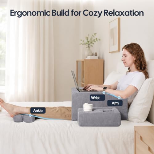 Lap Desk Pillow for Laptop, 2-in-1 Reading Pillow with Arm Rest for Lap - Image 5