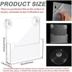 Thyle 4 Pcs Acrylic Brochure Holder with Suction Cups for Wall, 8.5x11 Inch - Image 2