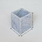 Natural Marble Stone Square Storage Container Empty Vessel Holder Cup for Candle/Pens/Sundries items (Blue Crystal Marble) - Image 2