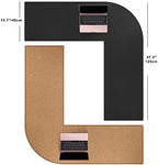 MAIDERN (47” + 47”) x 15.7” L Shaped Corner Desk Mat, Cork & Leather Reversible Desk Pad for Gaming Computer Office Home (Black) - Image 2