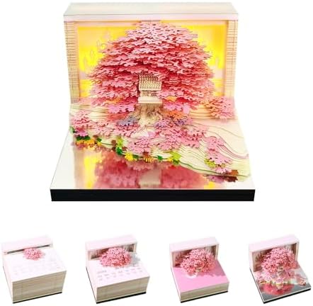 3d Calendar 2027,Hand Tear DIY Art 3d Calendar,Perfect Combination Of Artistic And Practical Design With Lights,Suitable For Note Taking,Decorative Ornaments,Holiday Gifts (huahai-Pink) by Unknown