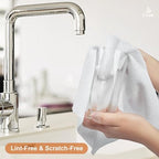 LIVOS Microfiber Cleaning Cloth Roll - 80 Pack, Reusable Paper Towels, White Tear Away, Microfiber Towels for Car, Super Absorbent Lint Free Cleaning Rags for House, Kitchen,Window- 11.5"x11.5" - Image 5