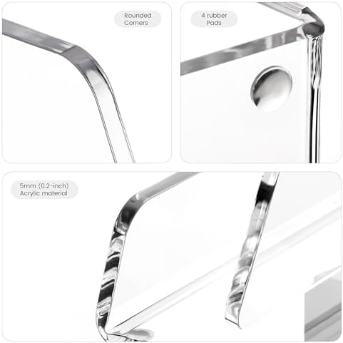 HeZone Acrylic Brochure Holder 8x9 Inch,Clear Pamphlet Holder Display Stand for Trifold 8&9&11 Inch Flyers,Pamphlets,Booklets,Menu,Leaflets for Office,Home,Store,2 Pack,A4 - Image 4