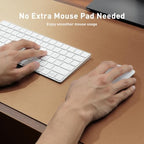 Aothia Faux Leather Desk Mat Mouse Pad, 63" x 17", Khaki - Image 6