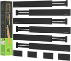 ANTOWIN 6Pcs Expandable Bamboo Drawer Dividers, Fits 17.6-21.6" Drawers by ANTOWIN