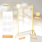 6 Pack Acrylic Sign Holder 5X7 Double-Sided Gold Frames - Image 2