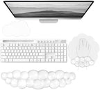 Gel Cloud Wrist Rest for Keyboard and Mouse Clear Mouse Pad with Wrist Rest 3PCS Ergonomic Cool Keyboard Wrist Pad Cute Acrylic Coaster Non-Slip Cute Transparent Mouse Wrist Pad for Computer Keyboard by WFCYGL