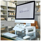 Quartet Desktop Glass Monitor Riser for Computer with Dry-Erase Board, Adjustable Height (Q090GMRW01) - Image 2