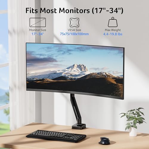 Acer Single Monitor Mount, Fully Adjustable Monitor Arm Fits 17-34" Screens - Image 2