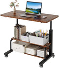 OLIXIS Rolling Desk, Storage Shelves, Laptop Table, Home Office by OLIXIS