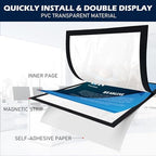Magnetic Sign Holder,8.5×11 Magnetic Paper Holder,6-Pack,Black - Image 3
