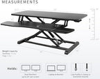 VIVO Black 42 in Standing Desk Converter, DESK-V042KB - Image 3