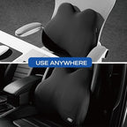 Skechers Memory Foam Lumbar Pillow,Lumbar Support Pillow for Office, Chair Lower Back Pain Relief Lumbar Pillow, Ergonomic Design Back Support Pillow for Office Chair, Car, Home, Travel,Black - Image 4