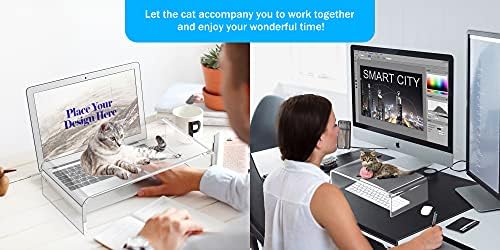 Acrylic Monitor Stand Riser Clear Laptop Stand Riser L16 xW7.5 xH4 - Image 6