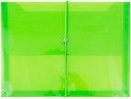 JAM PAPER Plastic Expansion Envelopes with Elastic Band Closure - Letter Booklet - 9 3/4 x 13 with 2.5 Inch Expansion - Lime Green - 12/Pack by JAMPaper