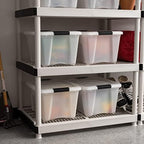 IRIS USA 4-Pack 32 Quart Storage Bins with Lids, Pearl - Image 3