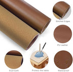 MAIDERN 43.3”x 19.6” Leather Desk Mat, Large Desk Pad, Cork & Leather Large Mouse pad for Desk, Waterproof Computer Desk Mat for Gaming Home Office (Brown) - Image 3