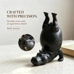 Resin Hippo Bookends Set of 2 for Bookshelf Office Desk Living Room Decor - Image 6