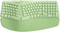 Split Ergonomic Keyboard Wireless with Cushioned Wrist & Palm Rest by TISHLED