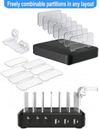 Charging Station for Multiple Devices, 110W 6 Port USB-C Fast Charger Station Dock for iPad iPhone Android Cell Phone Tablet, Family Multi-Device Organizer (6 Short Cables Included) - Image 3