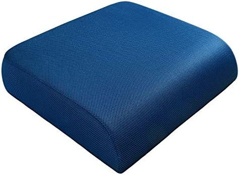 YOUFI Extra Thick Large Seat Cushion, Gel Memory Foam Cushion with Carry Handle Non Slip Bottom, Pain Relief Coccyx Cushion for Wheelchair Office Chair (Blue, 19" x 17.5" x 4") by EnjoyComfortableSitting