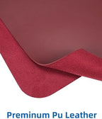 Leather Desk Pad Protector, Mouse Pad, Office Desk Mat, Non-Slip PU Leather Desk Blotter, Large Desk Mat, Waterproof Keyboard Mat for Office/Home/Decor (Burgundy Red, 55" x 17") - Image 2