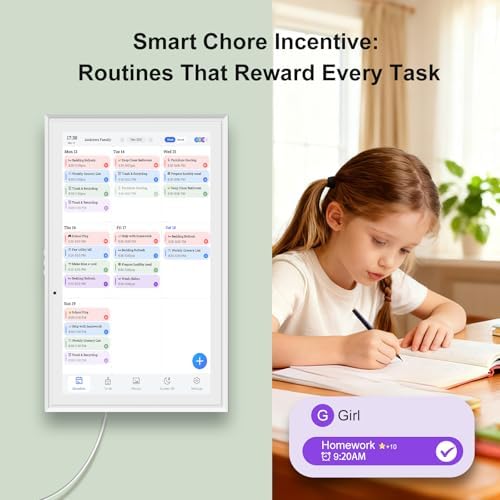 Magnetic Mount Smart Digital Calendar 15.6 Inch for Fridge, White - Image 2
