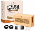 Wooden Cable Management Box - 15 x 6.5 x 6.3 in - Power Strip Organizer by Unknown