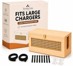Wooden Cable Management Box - 15 x 6.5 x 6.3 in - Power Strip Organizer by Unknown