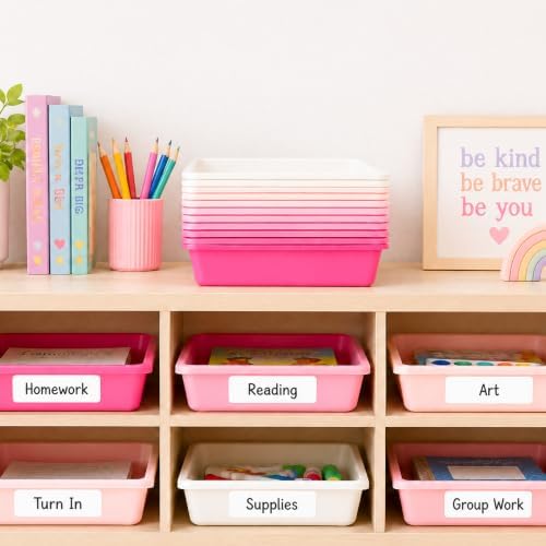 Defresit 12 Pcs Letter Size Flat Storage Paper Trays for Classroom - Image 6