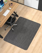 Blvornl Office Chair Mat for Hardwood Floor, 35.4"*47.2" Desk Computer Mat for Hard Wood, Large Anti-Slip Hard Floor Protector Rolling Chair Mat, PVC Desk Rug for Office Black by Blvornl