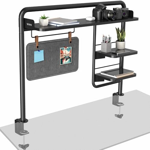 VIVO Black Clamp-on 38 inch Desktop Shelving System, DESK-SHELF38A by VIVO