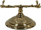 Ornate Brass Desktop Pen Holder with Bone Handle Nib Pen, Vintage Style, Polished Gold, 3.5" Length - Image 3