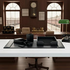 DACASSO Bonded Leather Desk Set - Luxury Leather Desk Pad & Desk Organization Essentials (Black, 6 Piece) - Image 5
