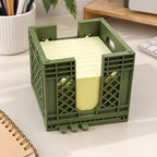 Mini Milk Crate Sticky Note Holder Compatible with 3 x 3 Inch Pads, white - Image 4