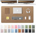 YSAGi Leather Desk Pad Protector, Office Desk Mat, Large Mouse Pad, Non-Slip PU Leather Desk Blotter, Laptop Desk Pad, Waterproof Desk Writing Pad for Office and Home (Shiny Bronze, 47.2" x 23.6") by YSAGi